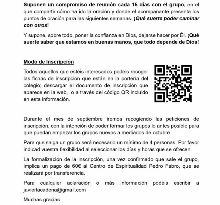 ITINERARIOS DE ORACIÓN